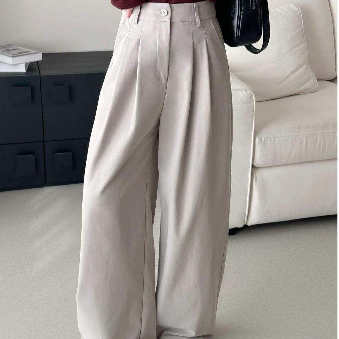 休闲春季阔腿裤高腰百搭垂感显瘦休闲长裤8003