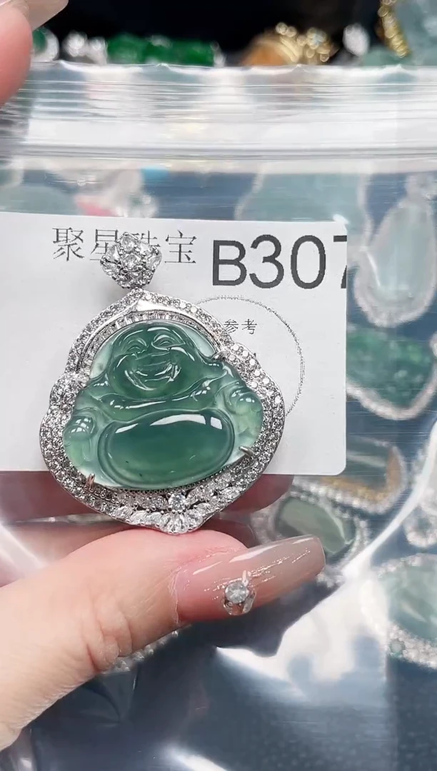 【闪购商品】翡翠颈饰未镶嵌赠皮绳307