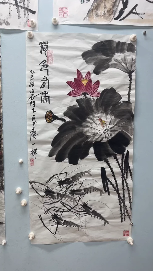 国画武天庆老师墨叶荷花