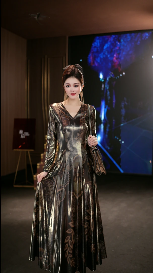 (娴儿)-显瘦气质轻奢法式新款设计师秋季连衣裙D29309