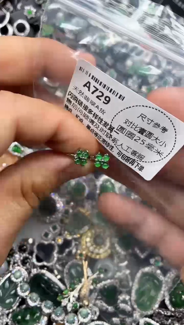 颈饰未镶嵌翡翠A729耳扣