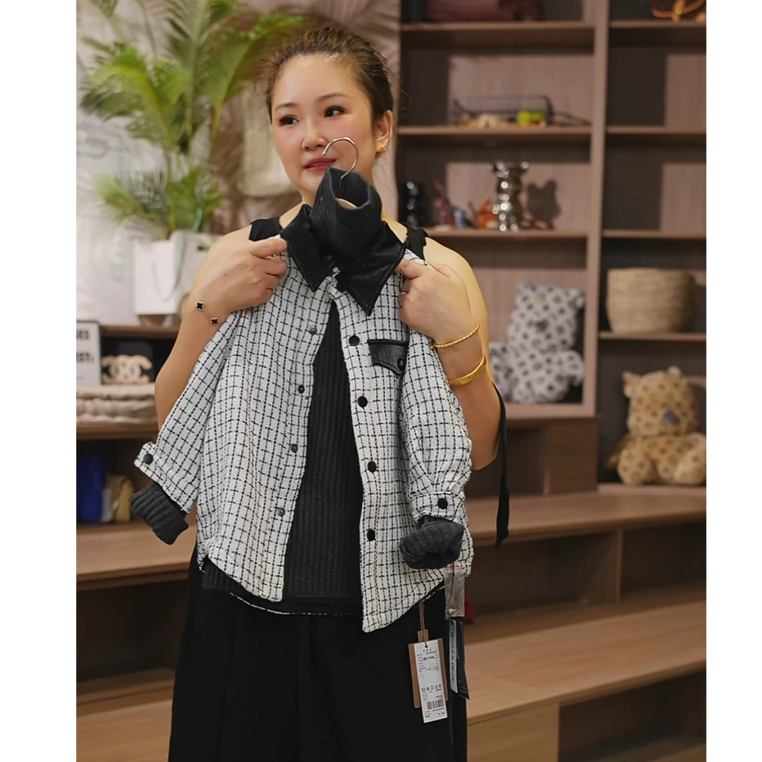 508076  韩版2025男童女童新款秋冬款时尚洋气百搭休闲外套