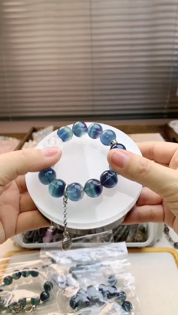 【闪购商品】水晶珠宝半成品未镶嵌鬼绿蓝萤单圈