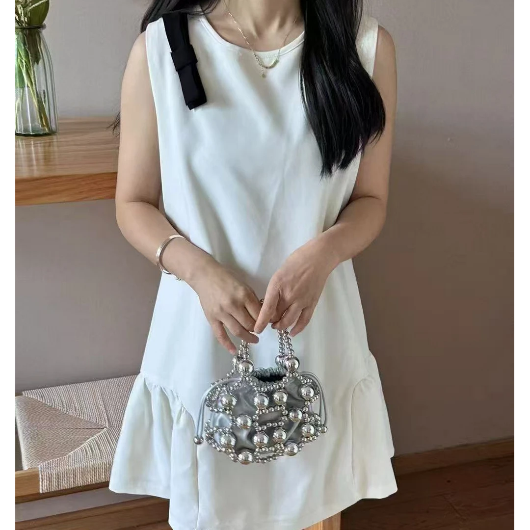 韩版时尚甜美高级感鱼尾裙无袖背心裙百搭中长裙