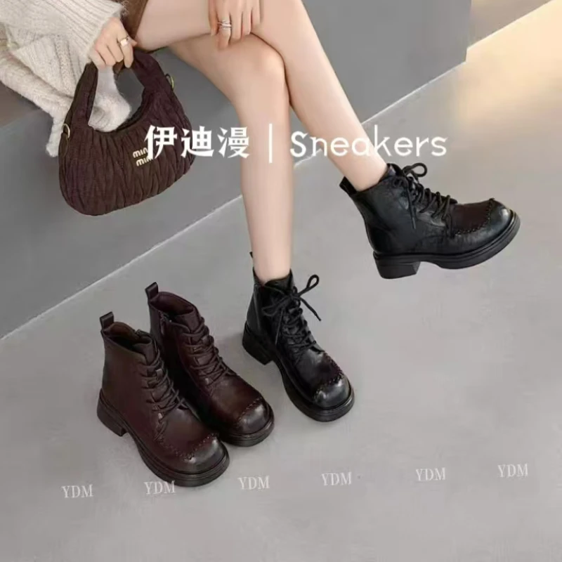 伊迪漫慕斯黑巧加绒马丁靴297