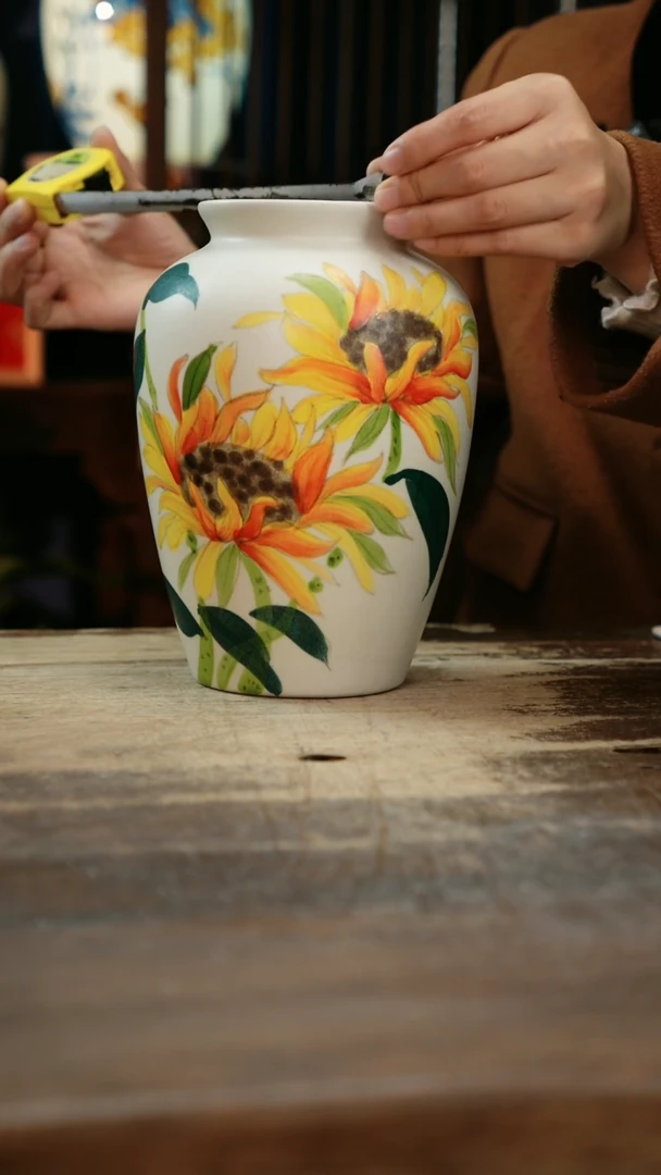 【闪购商品】瓷片景德镇纯手工釉下彩精品花瓶