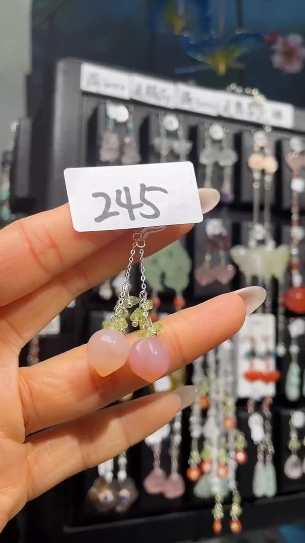 银S925镶嵌耳饰紫晶喜欢拍