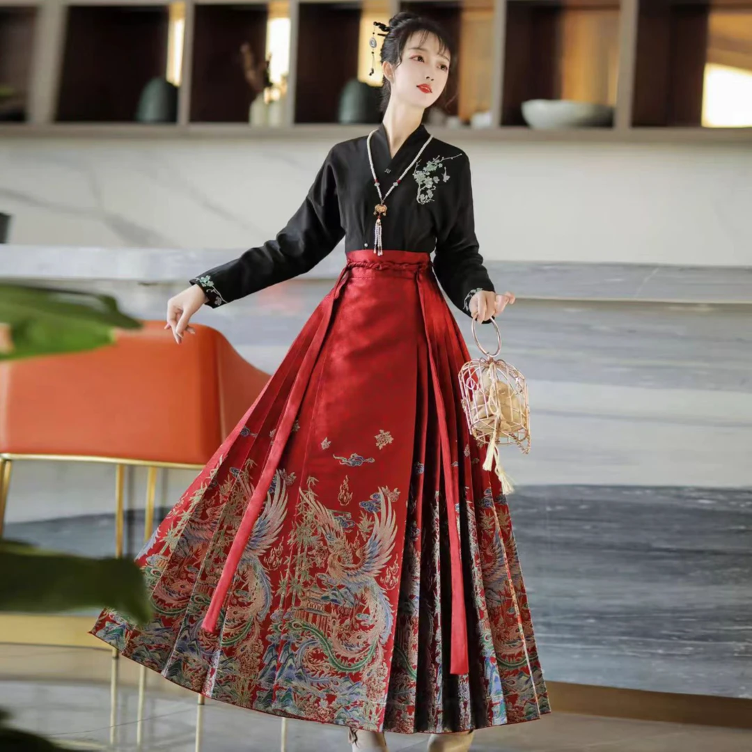2024年新款明制织金妆花马面裙国风新中式日常通勤女裙