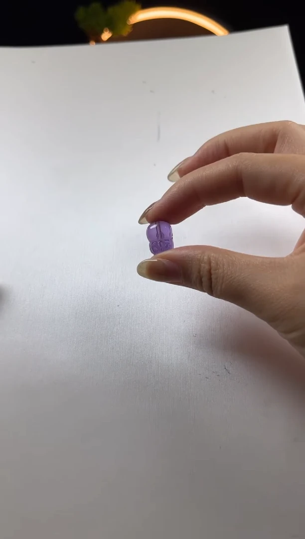 紫晶手链未镶嵌珂**.天然紫水晶貔貅单珠9mm