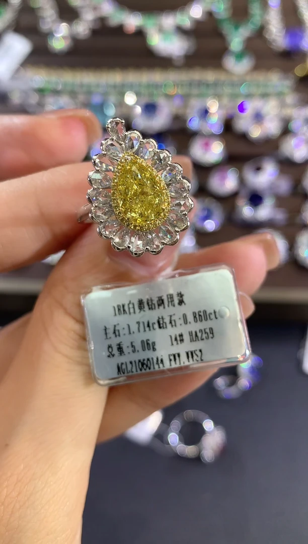 18K金镶嵌戒指钻石a703