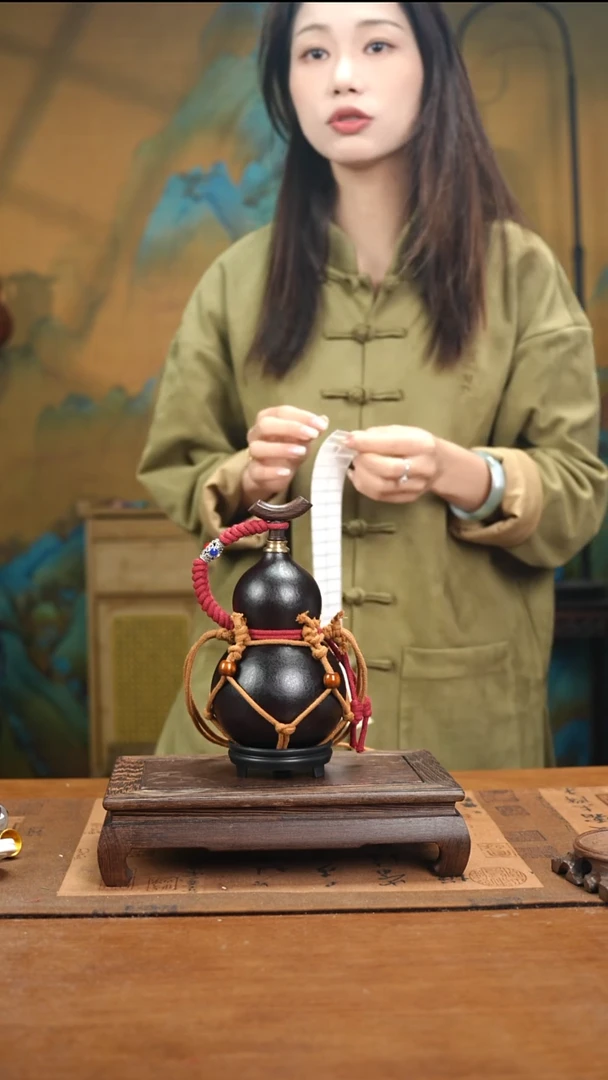 YE102复古网兜款天然酒葫芦（一物一拍）