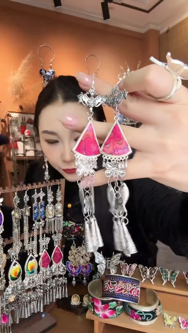 刺绣纯手工民族风耳环