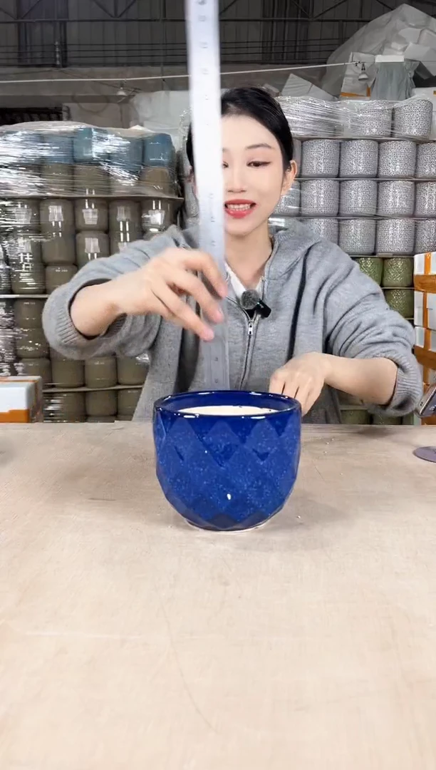 【闪购商品】陶瓷钻石蓝小号14x12