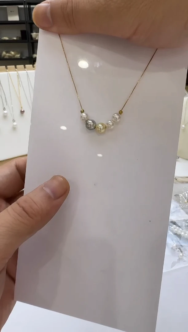 海水珍珠银S925镶嵌吊坠(赠链)6-7mm 海水+白细胞