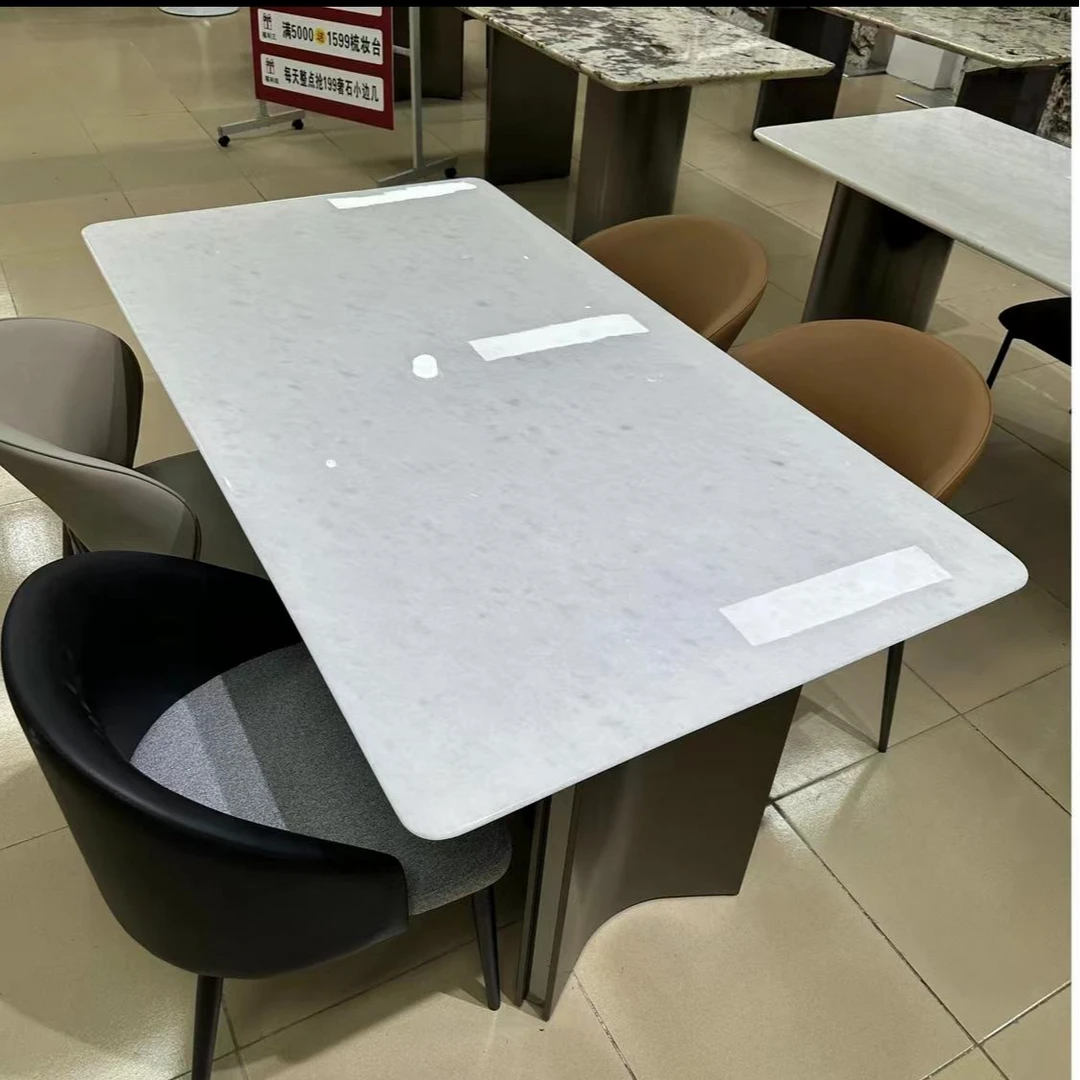 鼎晟奢石【整点福利】“加厚”天然奢石意式轻奢餐桌 客厅高档别墅