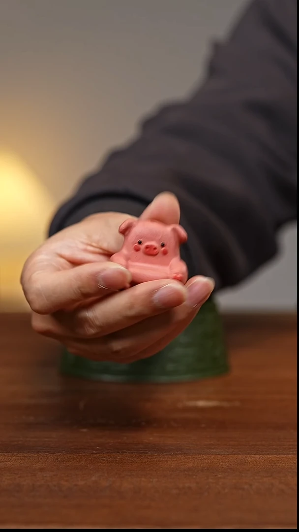 茶壶紫砂沙发粉猪茶宠