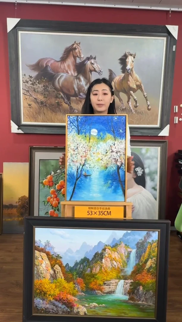 油画【85号】约53*35cm丨朝鲜原创纯手绘孤品油画丨顺丰包邮