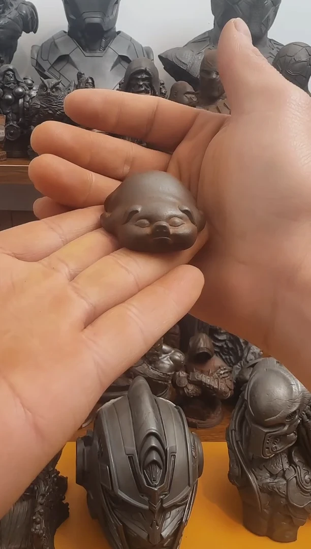 铁实心铁艺 自然锈 趴趴猪