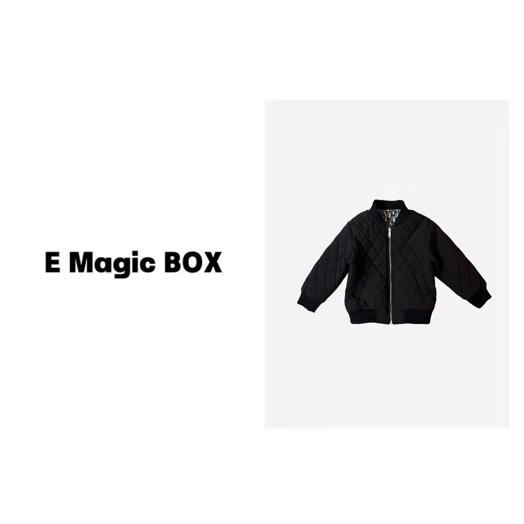 E Magic Box童装“黑武士棒球”儿童限量款双面棉服外套C0591