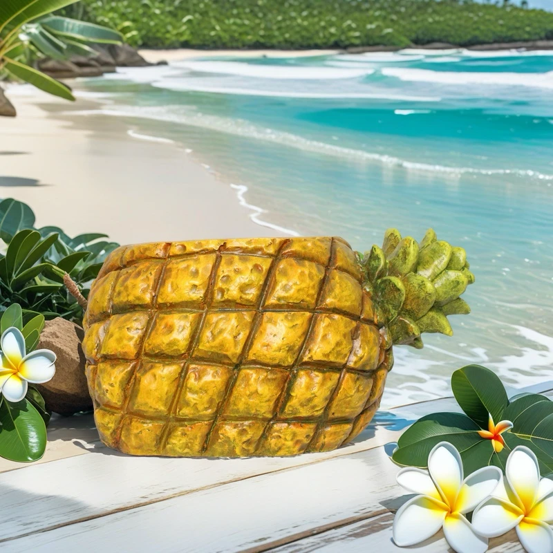 户外仿真水果菠萝凳子氧化镁幼儿园花园庭院儿童水果椅