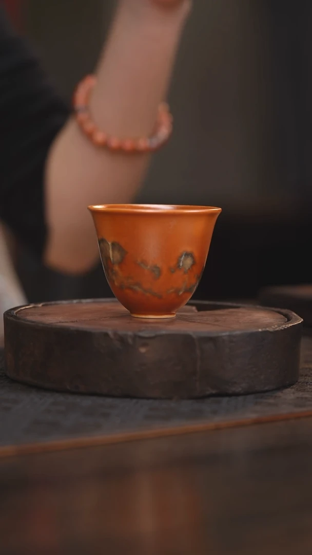 【闪购商品】杯50柴房陶瓷丨金红落灰单杯