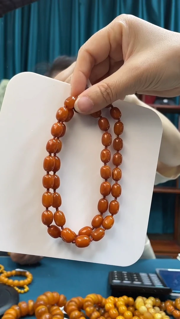 未镶嵌项链蜜蜡蜜蜡枣珠锁骨链