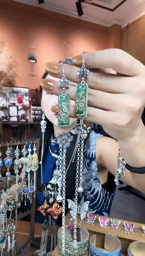 刺绣纯手工民族风耳环