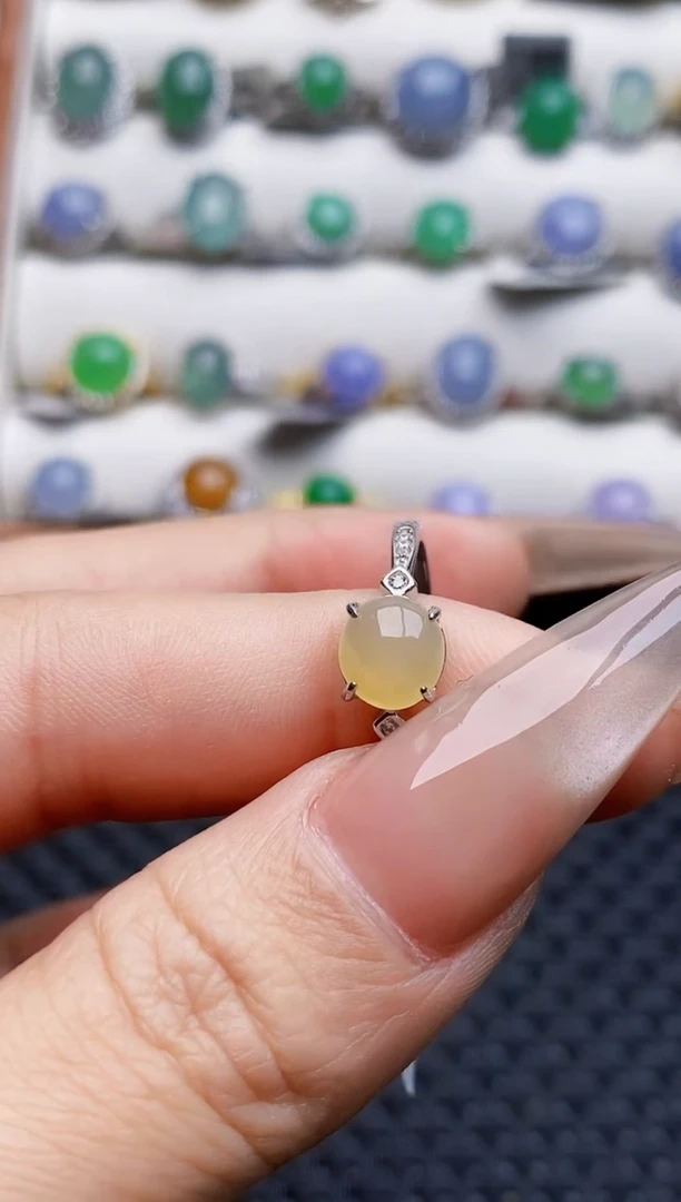 银S925镶嵌戒指翡翠1268