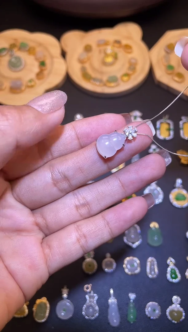 吊坠(不含链)银S925镶嵌翡翠1