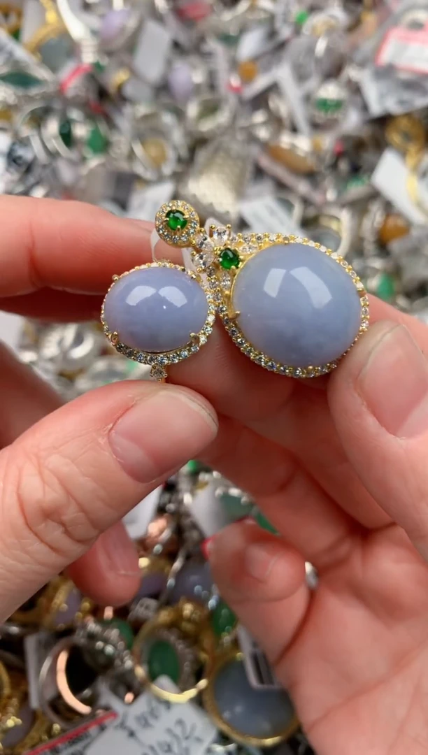 银S925镶嵌戒指翡翠777                5