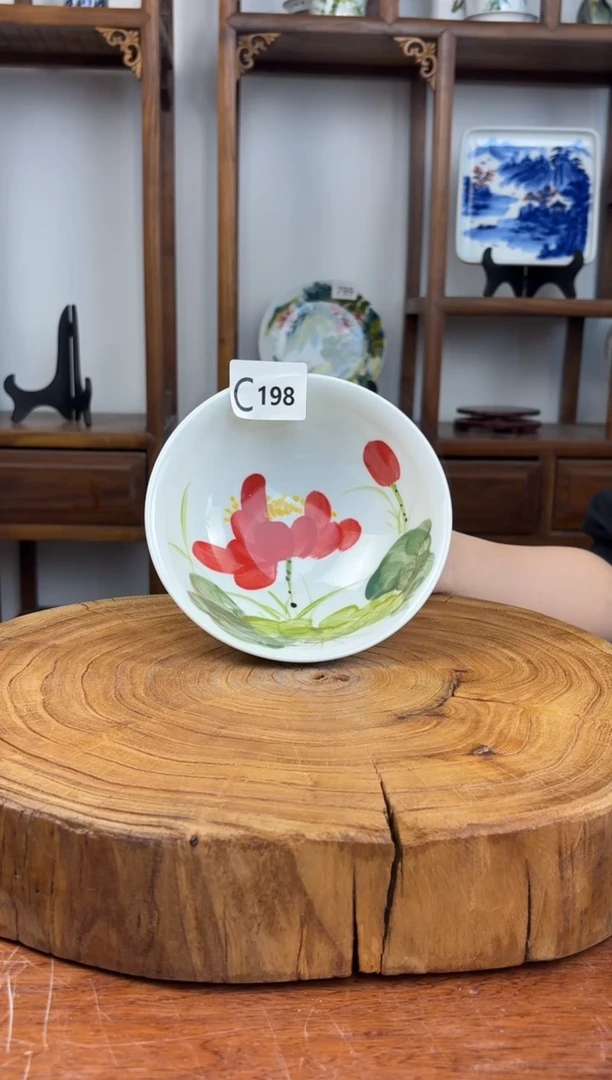 瓷国韵瓷坊-手工手绘壮壮碗C198