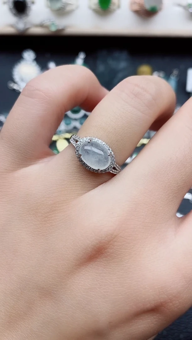 【闪购商品】翡翠戒指银S925镶嵌11111
