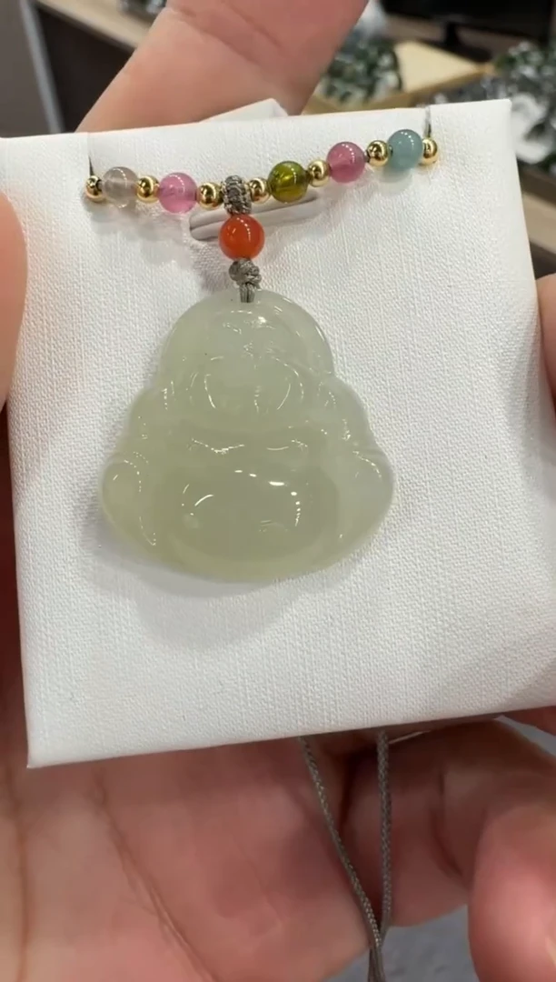 【闪购商品】和田玉吊坠未镶嵌佛公配绳