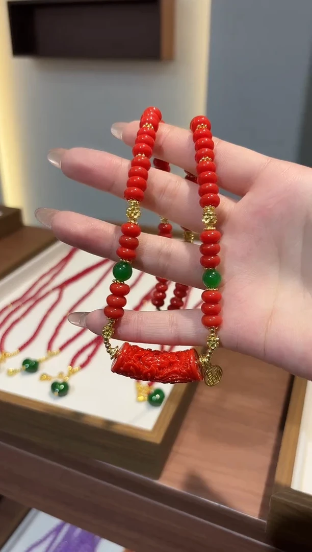 毛衣链未镶嵌南红玛瑙DIY款M879