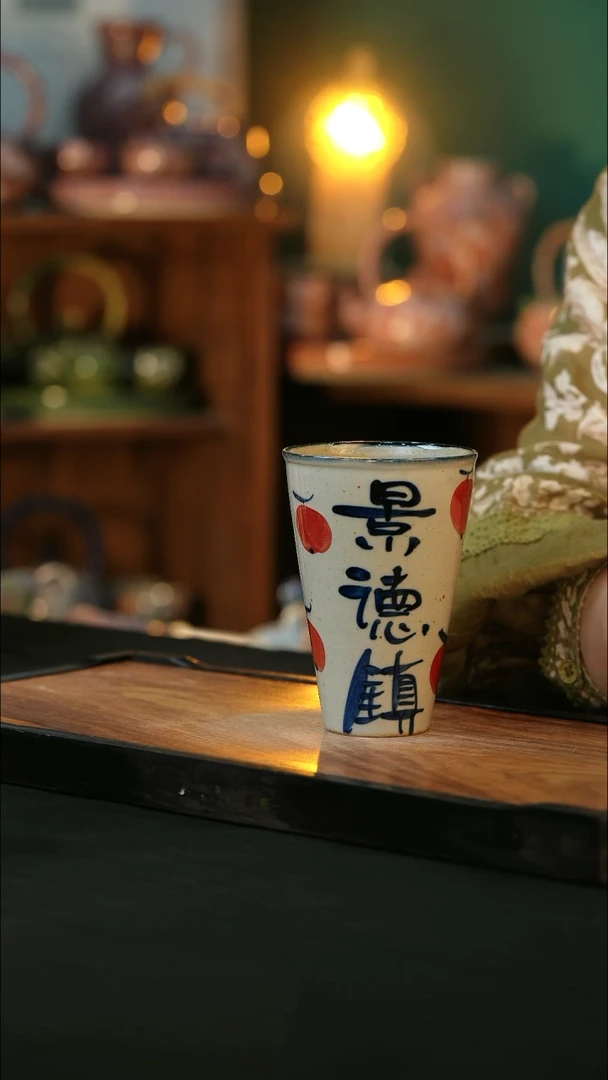 杯手绘心瓷陶瓷浮力