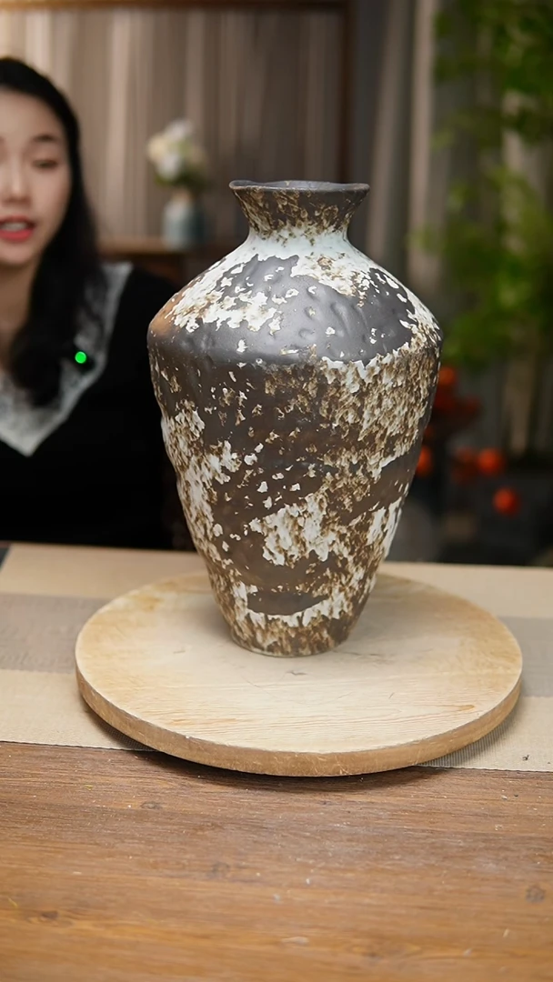 【闪购商品】陶瓷花器诧寂黑高脚