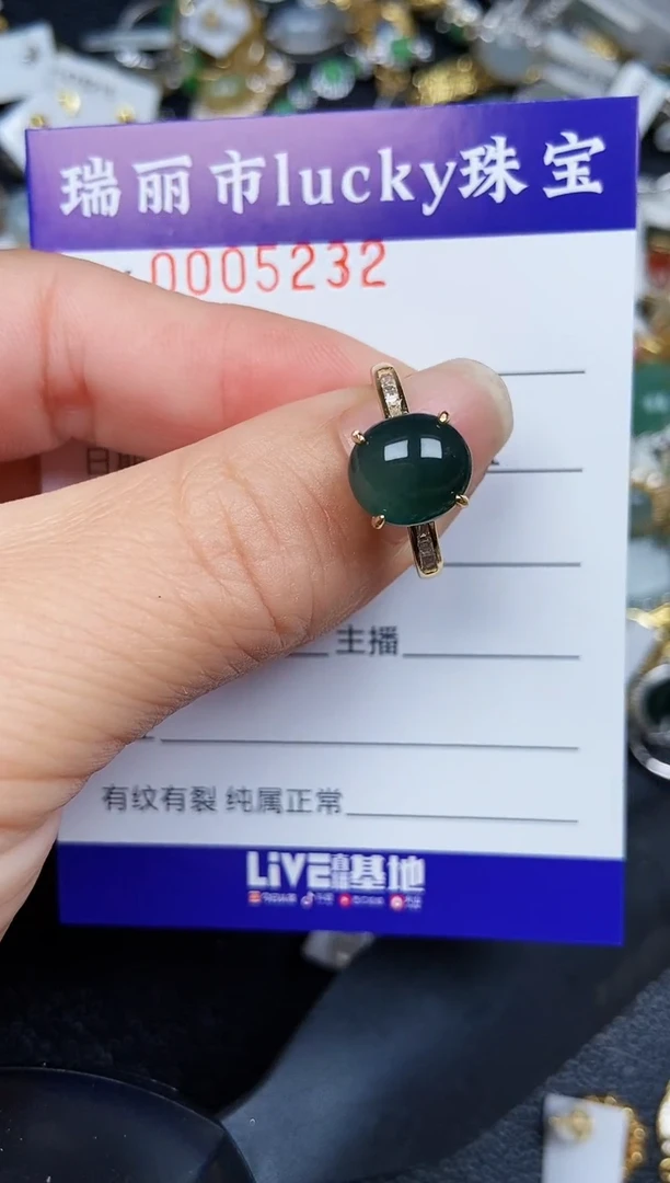 翡翠银S925镶嵌颈饰5232