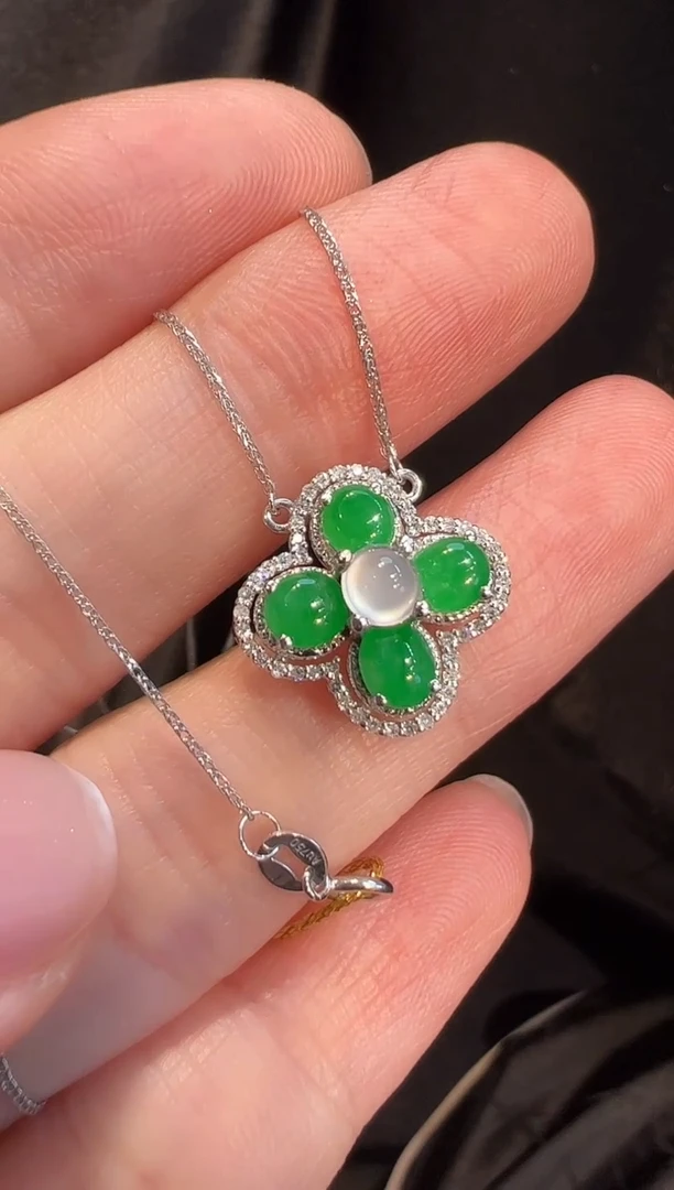 套链18K金镶嵌翡翠L6套链