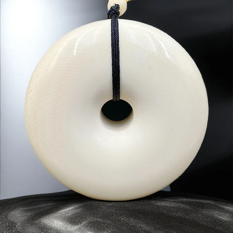 【面包圈吊坠】猛犸牙象全品超精工平安扣面包圈吊坠配饰原生态冰料