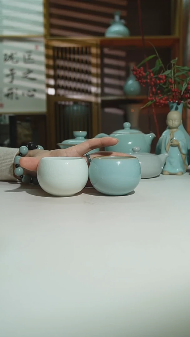 天青玉清彩蛋杯一级