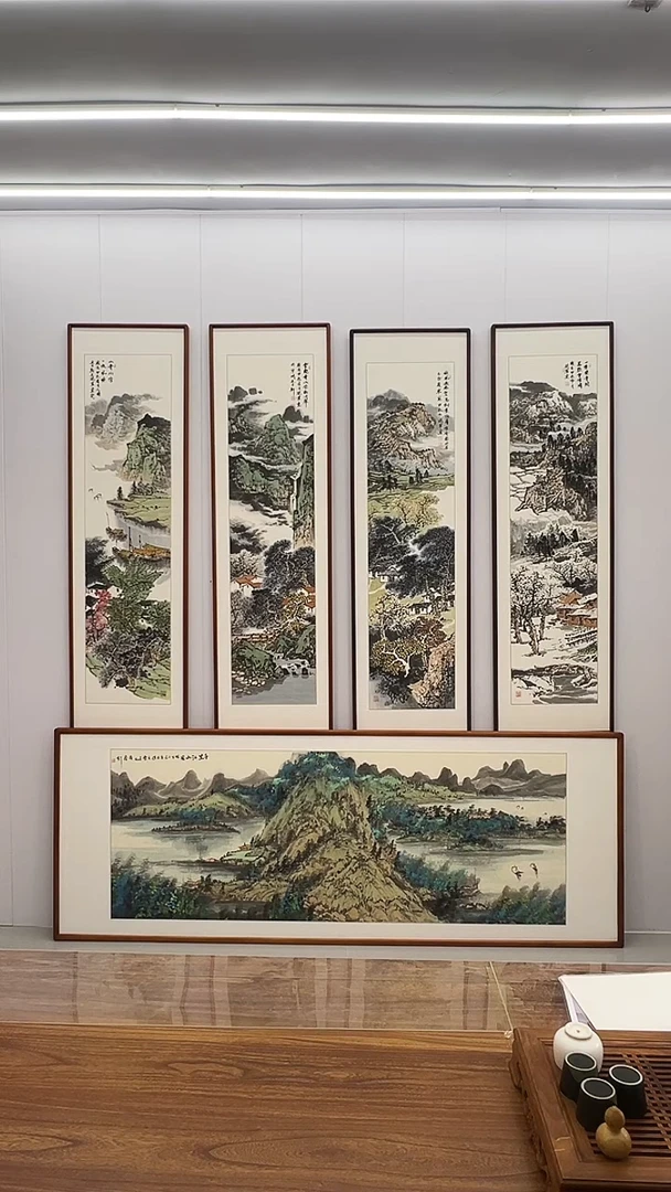 国画隗寿群  220*80千里江山图