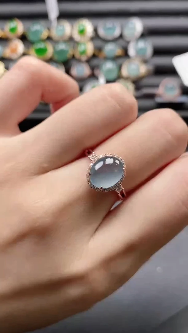 【闪购商品】翡翠戒指银S925镶嵌51151