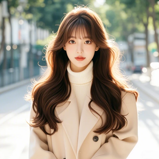 【大波浪·法式刘海】大波浪法式刘海v形修颜大波浪整顶发片氛围感