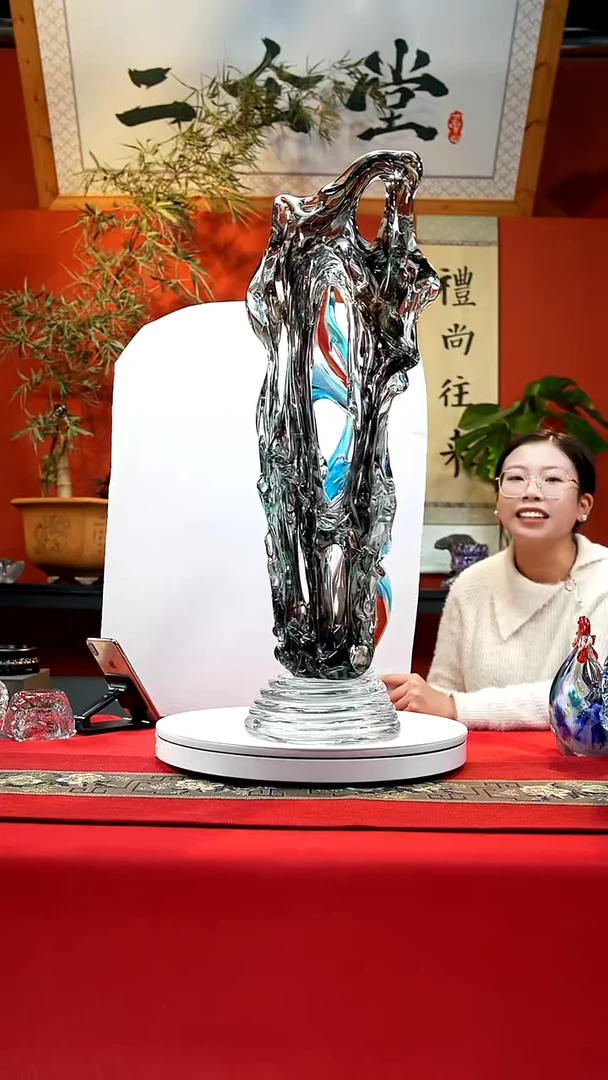 手工艺品琉璃知**乐太湖石+环环相扣