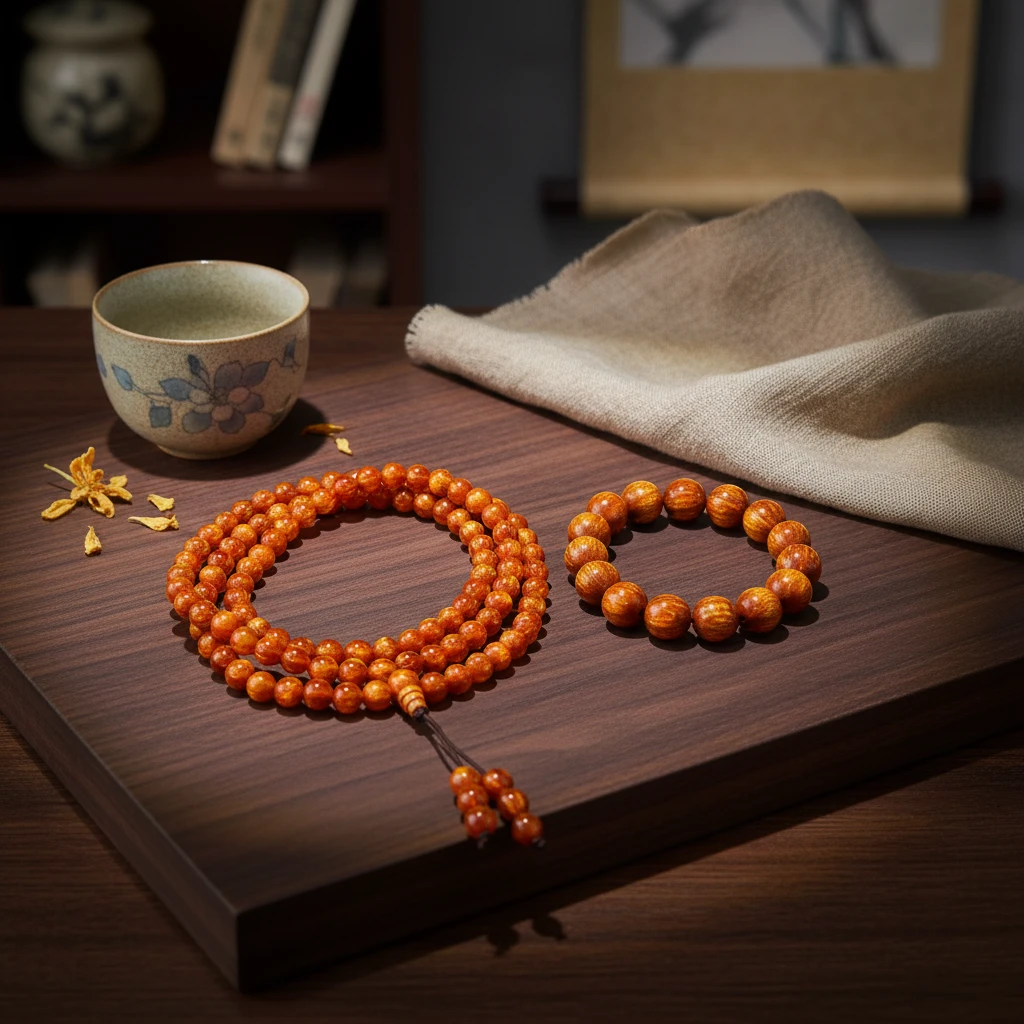 7777 金丝菩提多圈手串wm（项链+手串）