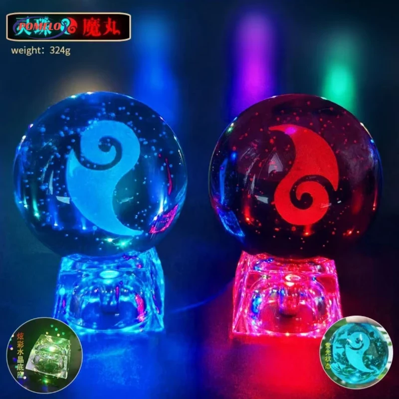 西游哪吒周边摆件魔丸灵珠小夜灯乾坤圈风火轮模型敖丙水晶球玩具
