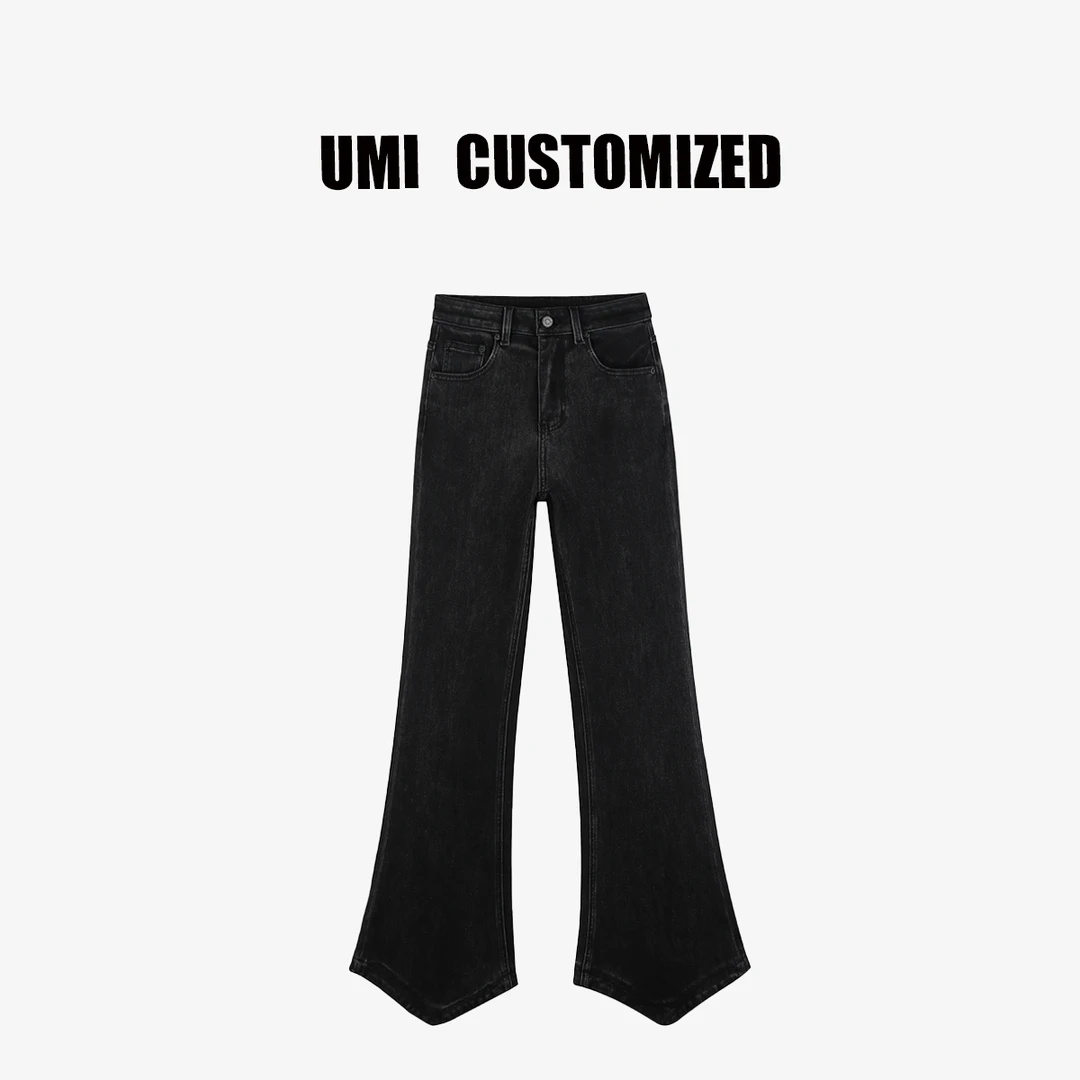 【UMI.】2025【马蹄】秋款高腰四面弹直筒微喇马蹄牛仔裤#YU8171