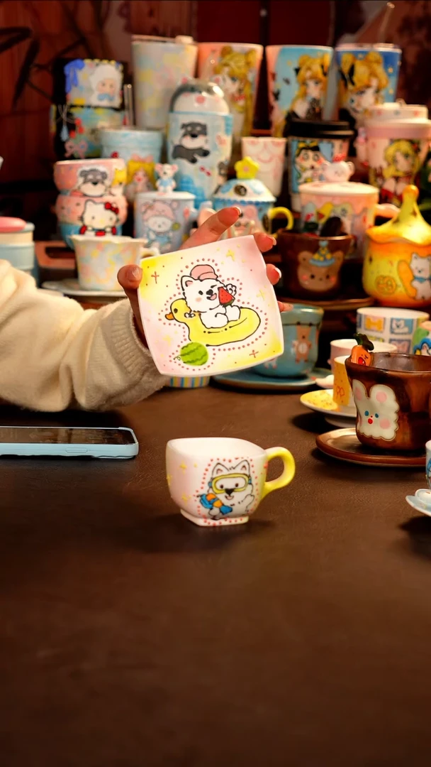 景德镇手工手绘杯杯