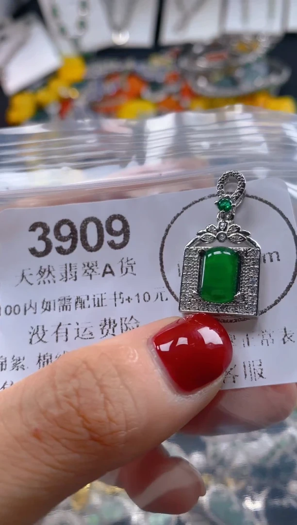 翡翠未镶嵌吊坠(不含链)3909