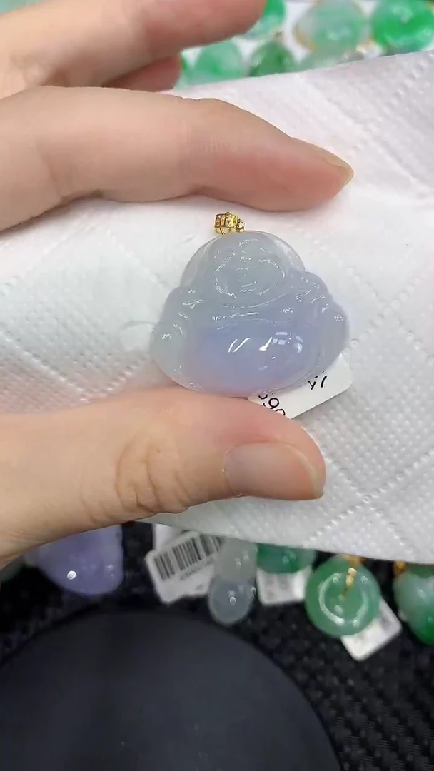 颈饰18K金镶嵌翡翠1111111111111